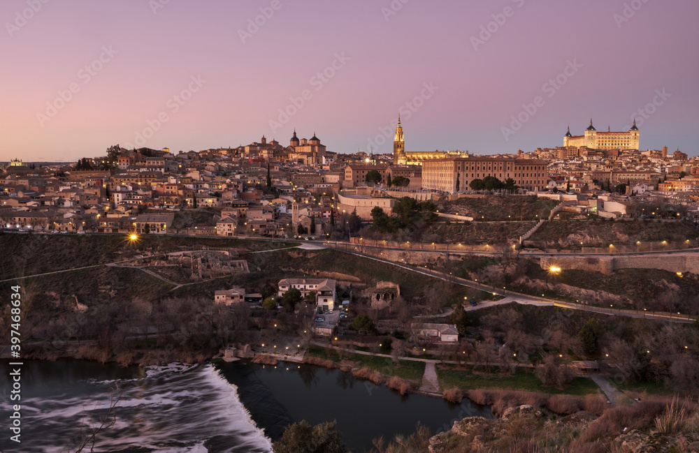 panoramica de Toledo al atardecer