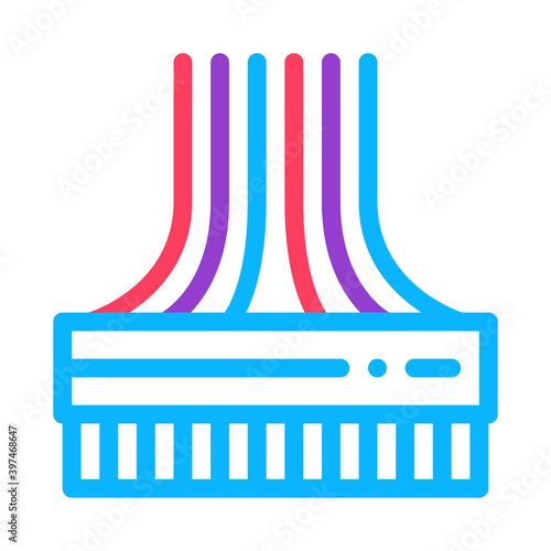 computer wires color icon vector. computer wires sign. isolated symbol illustration