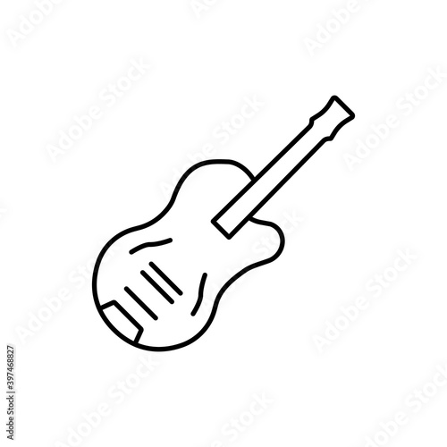 electronic guitar icon element of music icon for mobile concept and web apps. Thin line electronic guitar icon can be used for web and mobile. Premium icon on white background