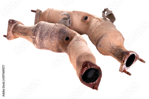 Fotografie Used catalytic converters