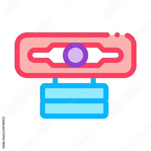 web camera color icon vector. web camera sign. isolated symbol illustration