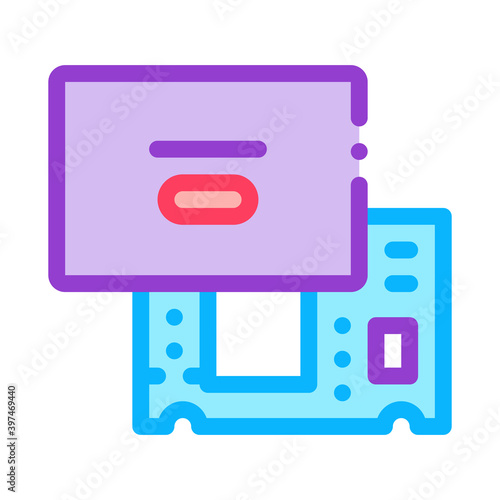 laptop mainboard color icon vector. laptop mainboard sign. isolated symbol illustration