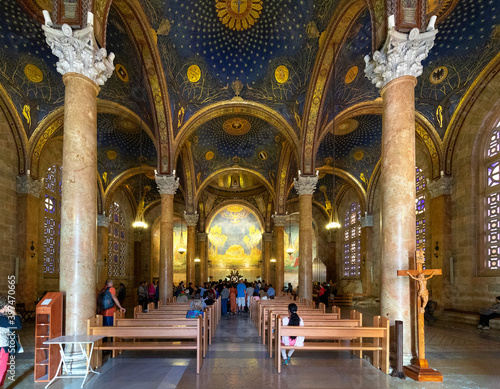 Church of All Nations, known as Basilica of the Agony, Roman Catholic church within Gethsemane Sanctuary on Mount of Olives near Jerusalem, Israel