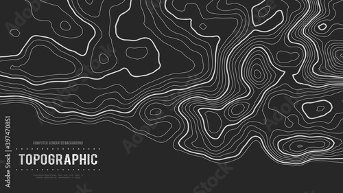 Grey contours vector topography. Geographic mountain topography vector illustration. Topographic pattern texture. Map on land vector terrain. Elevation graphic contour height lines. Topographic map