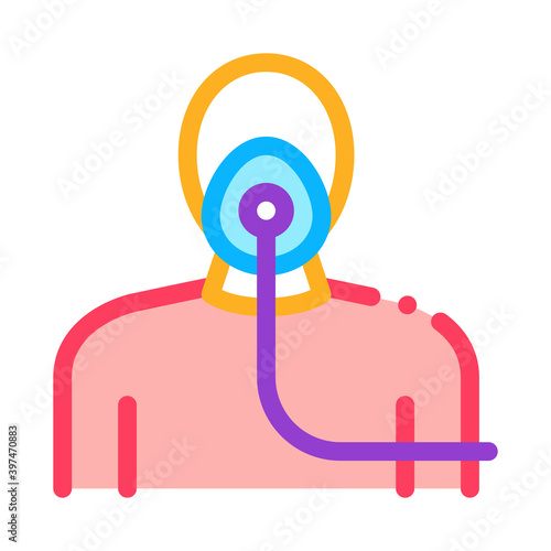 nebulizer oxygen mask for asthmatic color icon vector. nebulizer oxygen mask for asthmatic sign. isolated symbol illustration