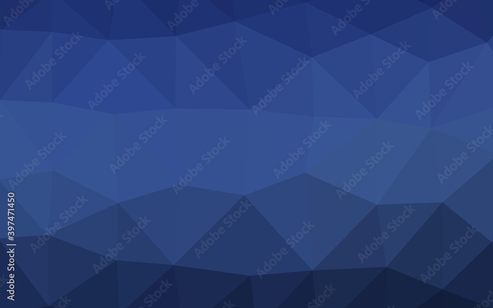 Dark BLUE vector abstract polygonal texture.