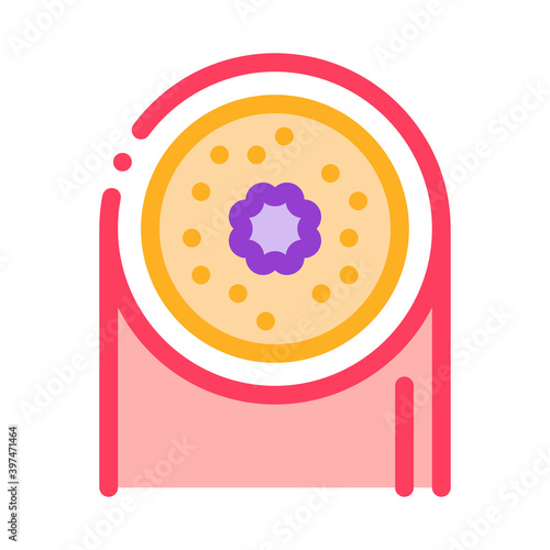 inflamed bronchus color icon vector. inflamed bronchus sign. isolated symbol illustration