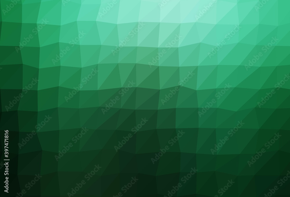Dark Green vector blurry triangle pattern. Dark Green vector blurry triangle pattern.
