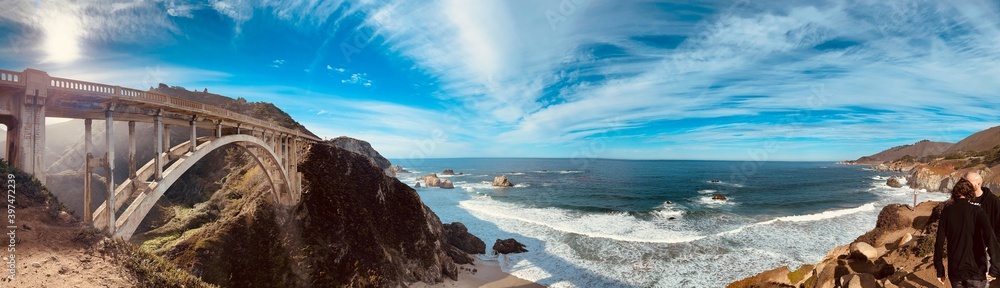 panorama of the Big Sur 