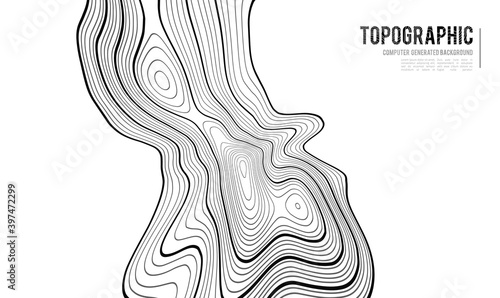 Grey contours vector topography. Geographic mountain topography vector illustration. Topographic pattern texture. Map on land vector terrain. Elevation graphic contour height lines. Topographic map photo