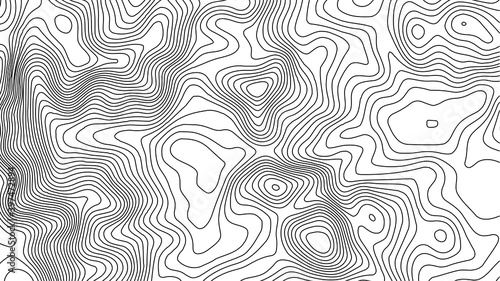 Grey contours vector topography. Geographic mountain topography vector illustration. Topographic pattern texture. Map on land vector terrain. Elevation graphic contour height lines. Topographic map