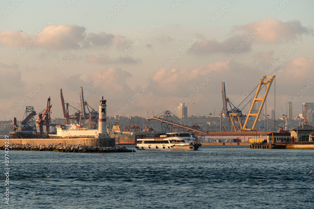 Ferry views from Kadikoy dock. 