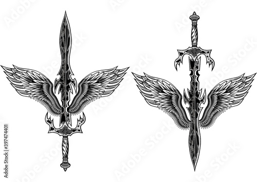 sword with wings