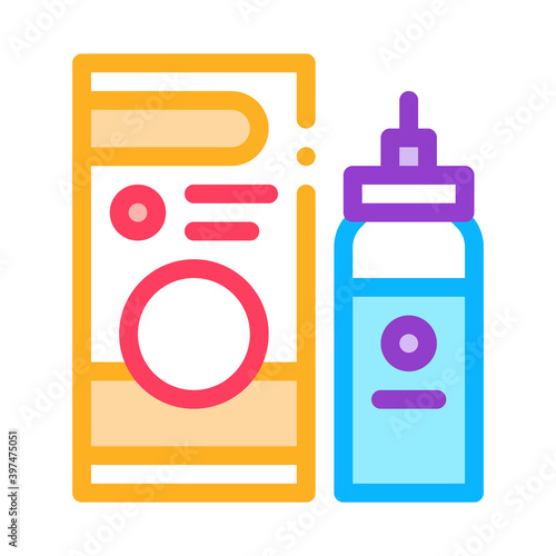 medicaments asthma treatment color icon vector. medicaments asthma treatment sign. isolated symbol illustration