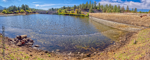 Crumbling Dam of McLellan Reservoir near Williams AZ photo