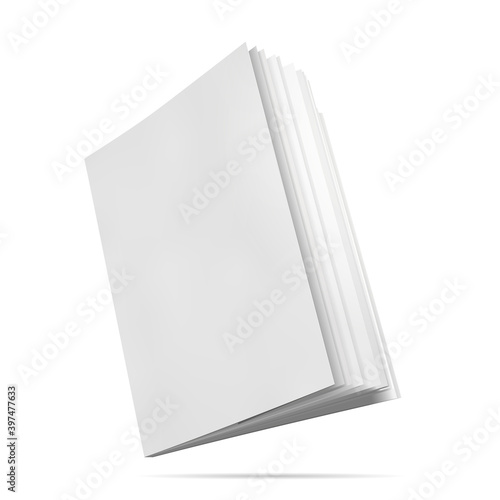 Book Blank Cover Mockup Template Face Pages Vector