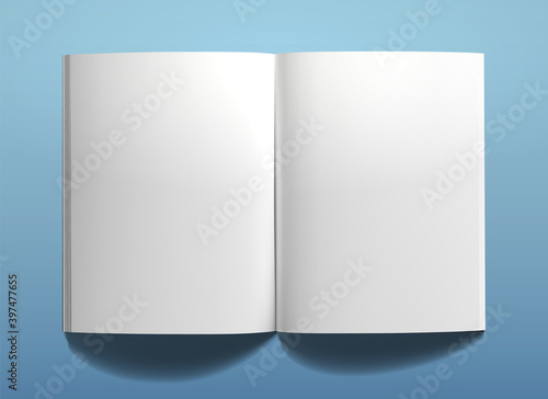 Notepad Magazine Template Spread Blank Page Vector