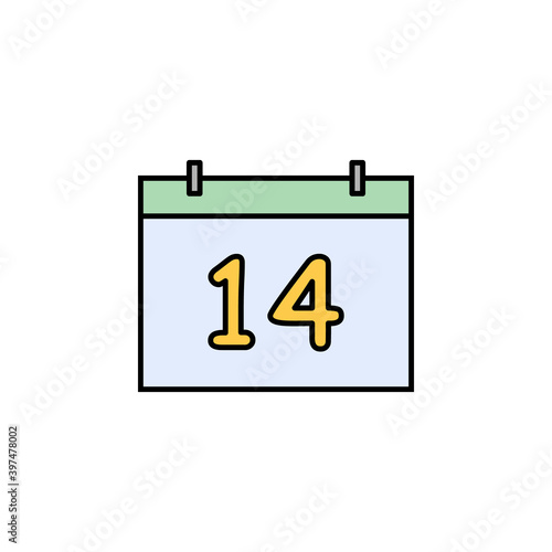 calendar, date icon. Signs and symbols can be used for web, logo, mobile app, UI, UX