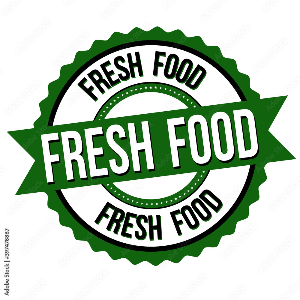 Fresh food label or sticker