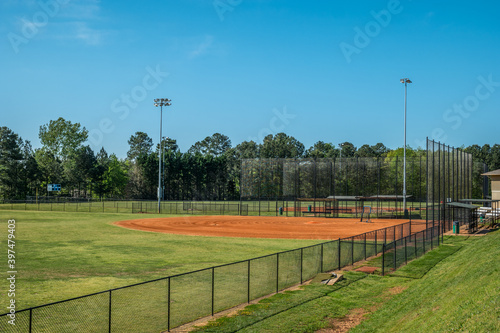 Empty baseball field Coronavirus