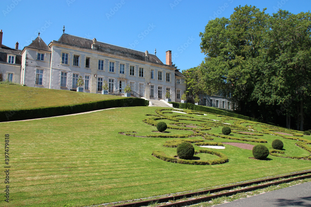 castle in a park (la source) in orléans (france)