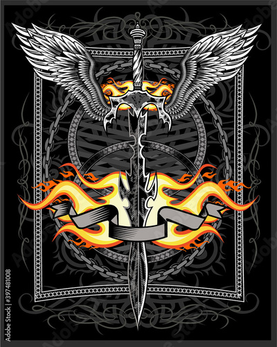 sword with wings