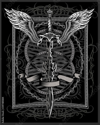 sword with wings