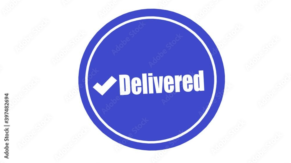 delivered icon. Animated delivery theme icon. Delivery concept delivered icon. Animated delivery theme icon. Delivery concept