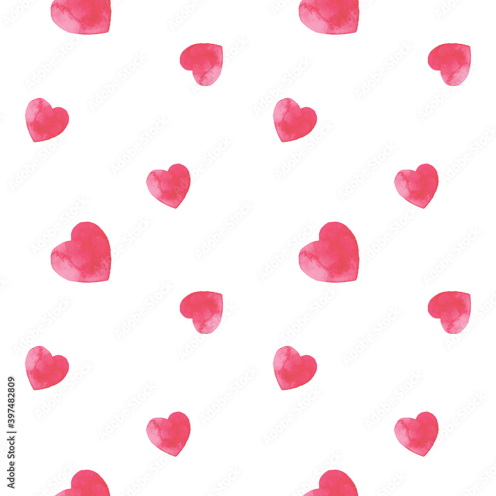 big pattern hearts red