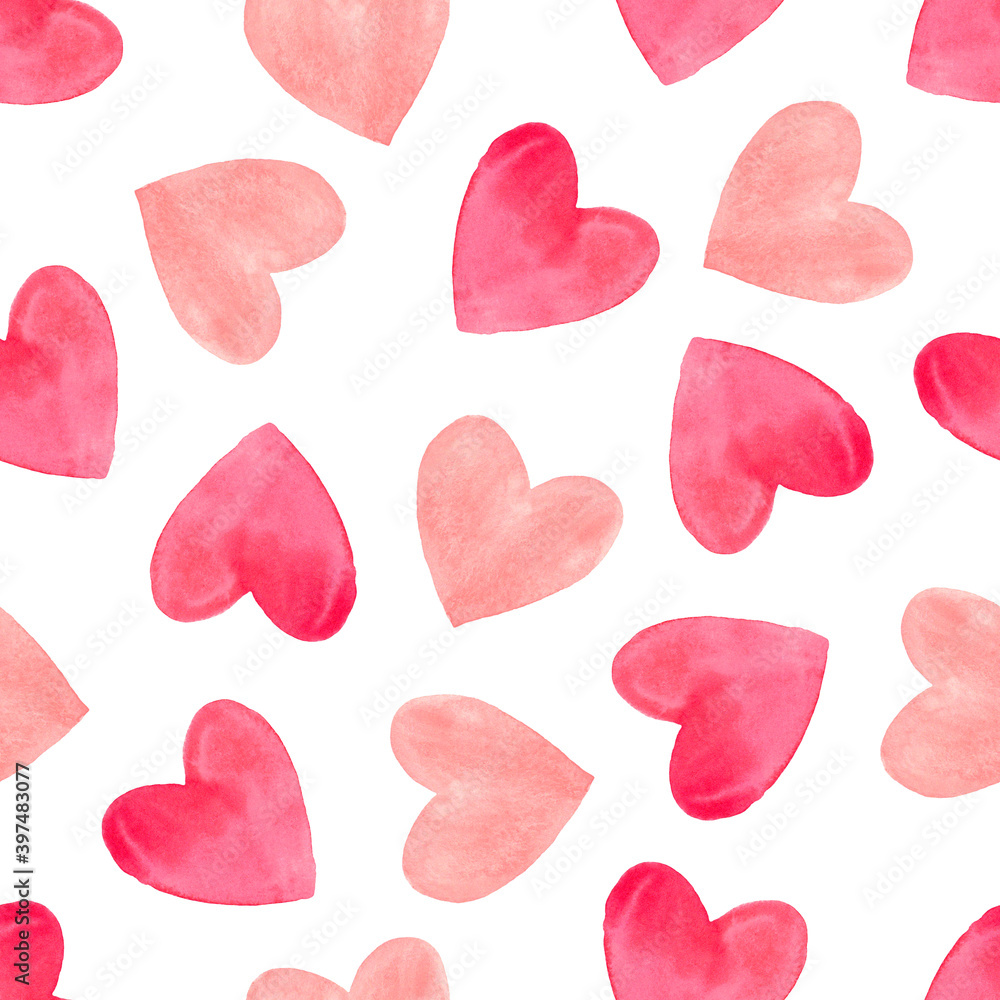 pattern hearts red coral pattern hearts red coral