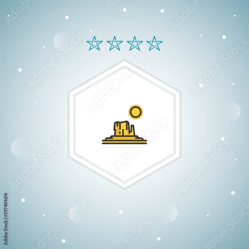 grand canyon vector icons modern