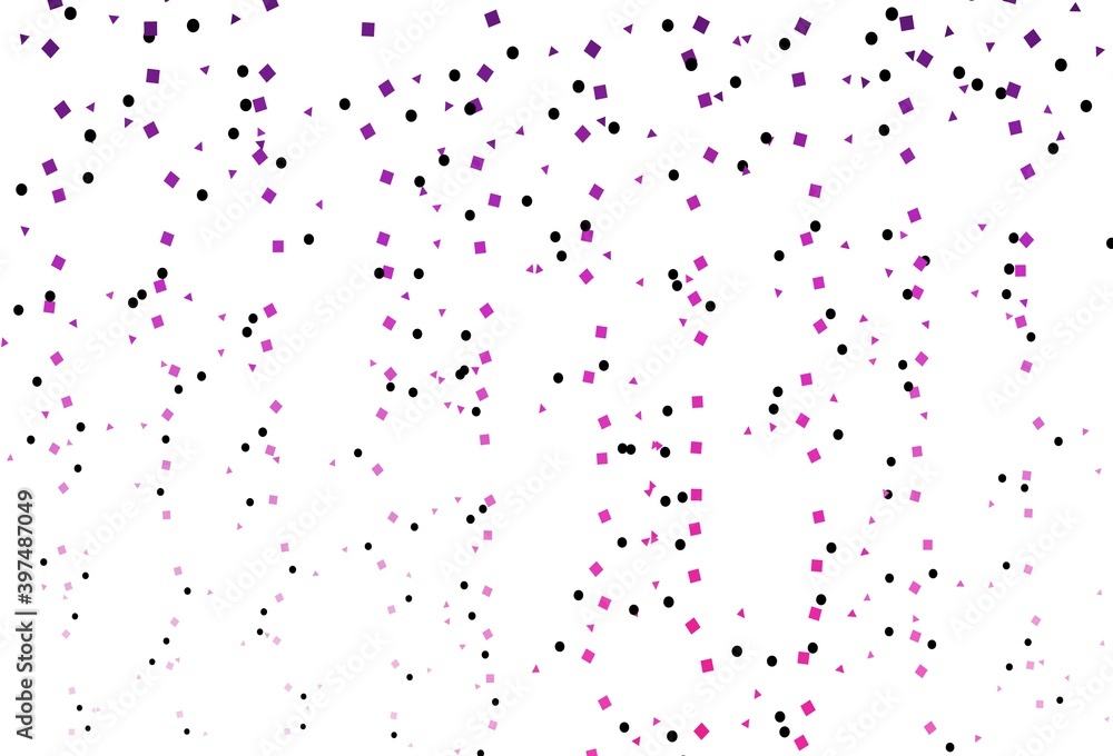 Light Pink vector backdrop with lines, circles, rhombus. Light Pink vector backdrop with lines, circles, rhombus.