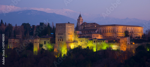 Alhambra  UNESCO World Heritage Site. Granada City. Andalusia  Southern Spain Europe