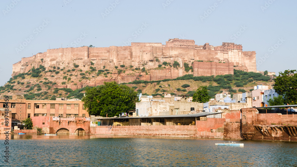 Mehrangarh Fort from Gulab Sagar, Jodhpur, India