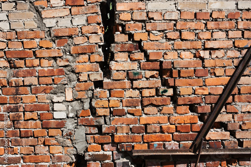Canvas Print Crack in the brick wall