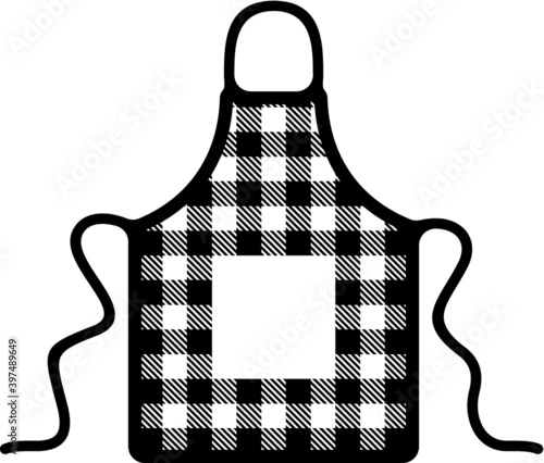Vector illustration of the apron plaid