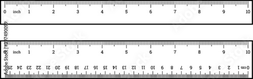 Vector illustration of the rulers