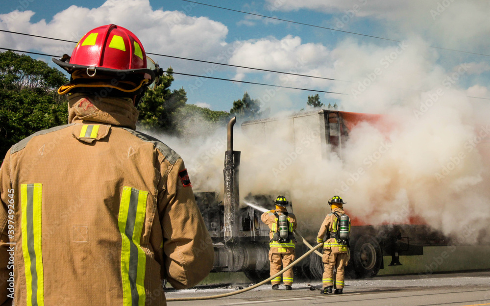 Fototapeta premium Firefighting 