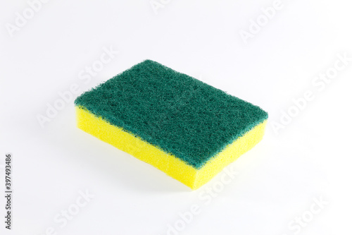 Dishwashing sponge with two parts
