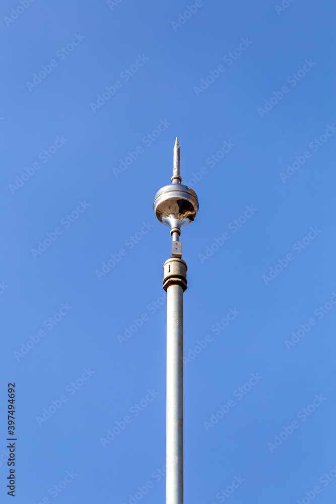 Lightning rod or lightning conductor installed on the rooftop