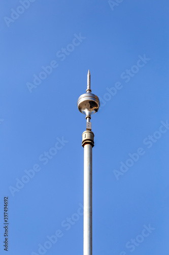Obraz na plátne Lightning rod or lightning conductor installed on the rooftop
