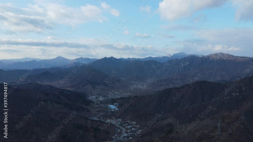 Aerial photography of villages in the suburbs of Beijing