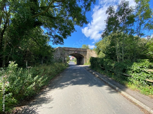 Old stone built bridge on, Woodgate Lane in, Weeton, Harrogate, UK