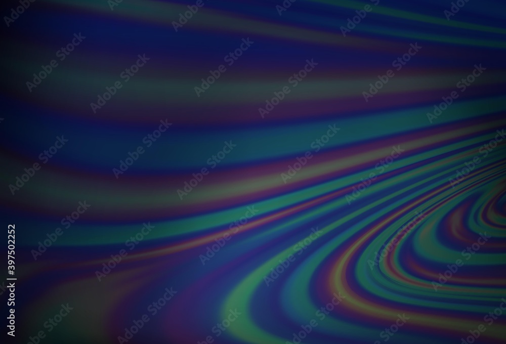 Dark BLUE vector backdrop with bent lines. Dark BLUE vector backdrop with bent lines.