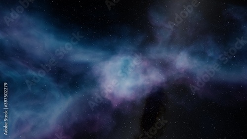 Fototapeta Naklejka Na Ścianę i Meble -  nebula gas cloud in deep outer space, Science fiction illustrarion, colorful space background with stars 3d render
