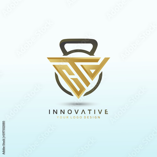 Letter CTD vector logo design, dumbbell icon, Fitness Logo Images, Stock Photos & Vectors photo