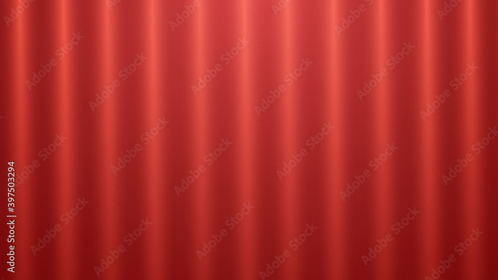 Beautiful red background in the form of a silk curtain.