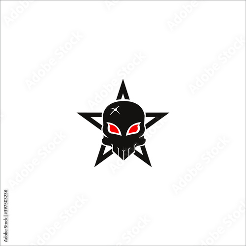 skull logo templet vector icon 