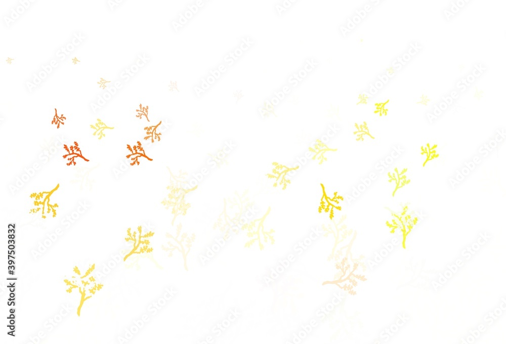 Obraz premium Light Pink, Green vector doodle template with branches.