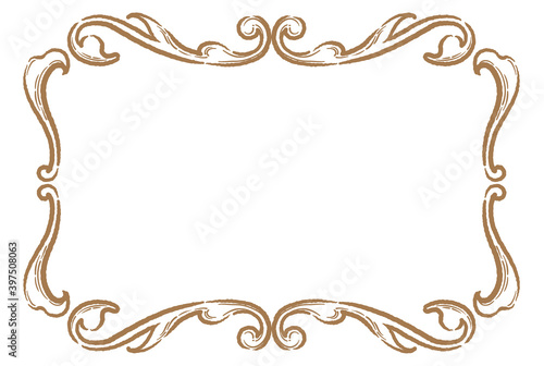 ビンテージ、アンティークな装飾フレーム。ベクター素材